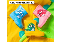 BOTAS  21 AL 22 PARA LA LLUVIA DISEÑO DINOS KAWAII  MOD #210