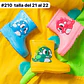 BOTAS  21 AL 22 PARA LA LLUVIA DISEÑO DINOS KAWAII  MOD #210 - Miniatura 1