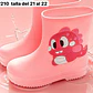 BOTAS  21 AL 22 PARA LA LLUVIA DISEÑO DINOS KAWAII  MOD #210 - Miniatura 4