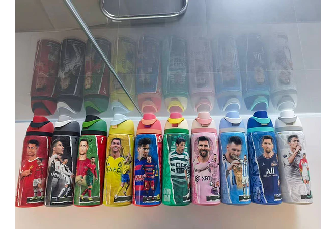 TERMO FREESIP OWALA DISEÑO CRISTIANO Y MESSI DE 1000ML MUNDIAL MOD# LML-066 ⚽