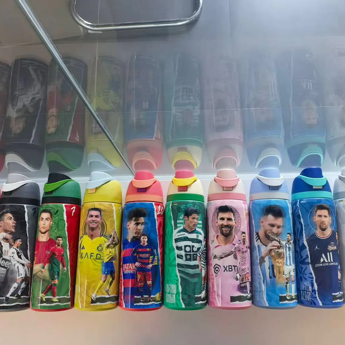 TERMO FREESIP OWALA DISEÑO CRISTIANO Y MESSI DE 1000ML MUNDIAL MOD# LML-066 ⚽ 3