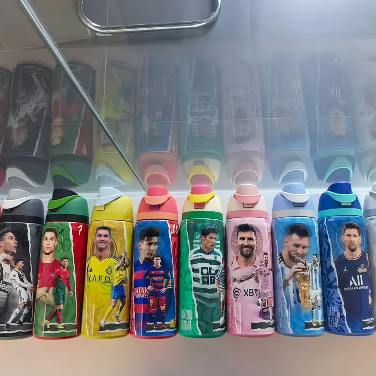 TERMO FREESIP OWALA DISEÑO CRISTIANO Y MESSI DE 1000ML MUNDIAL MOD# LML-066 ⚽ 3