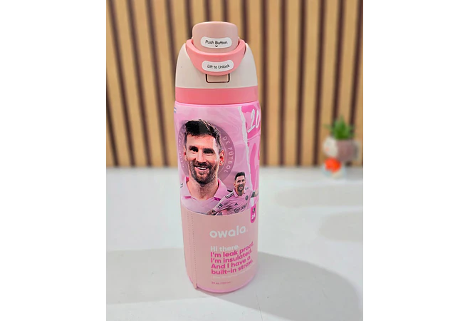 TERMO FREESIP OWALA DISEÑO CRISTIANO Y MESSI DE 1000ML MUNDIAL MOD# LML-066 ⚽
