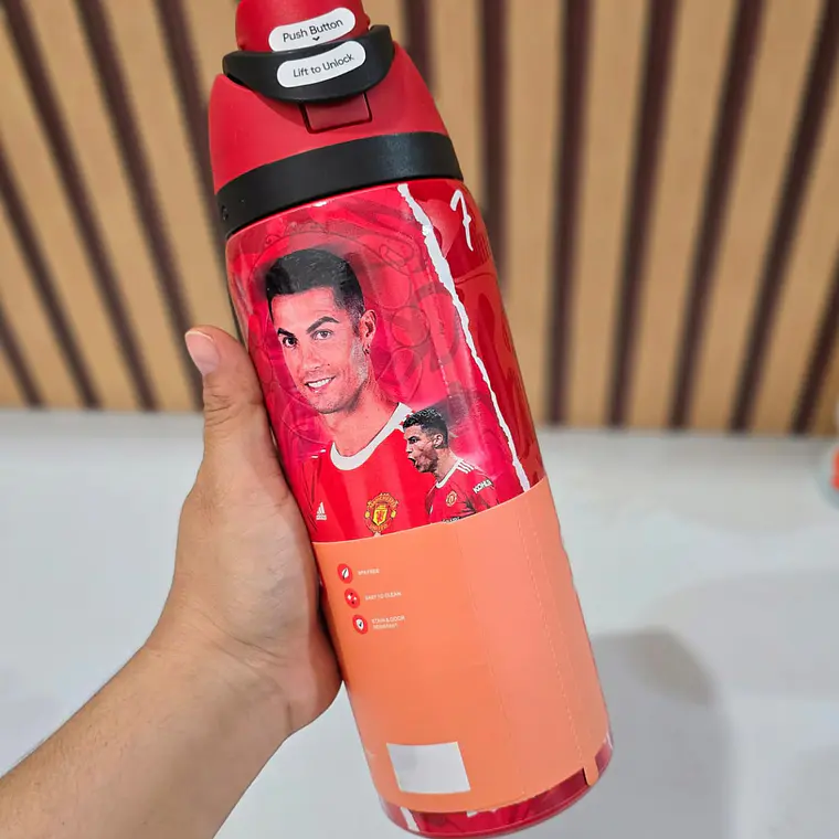 TERMO FREESIP OWALA DISEÑO CRISTIANO Y MESSI DE 1000ML MUNDIAL MOD# LML-066 ⚽ 11