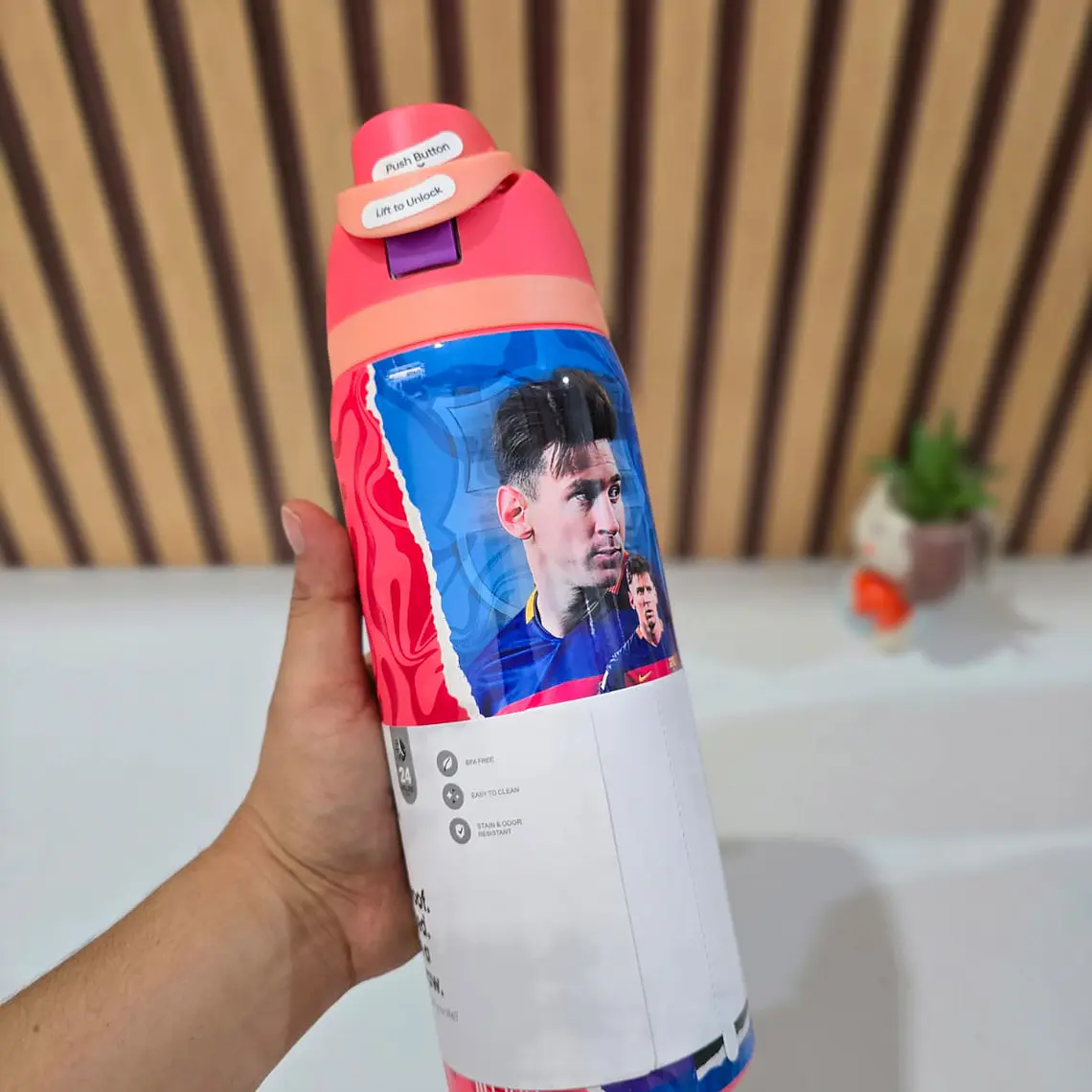 TERMO FREESIP OWALA DISEÑO CRISTIANO Y MESSI DE 1000ML MUNDIAL MOD# LML-066 ⚽ 12