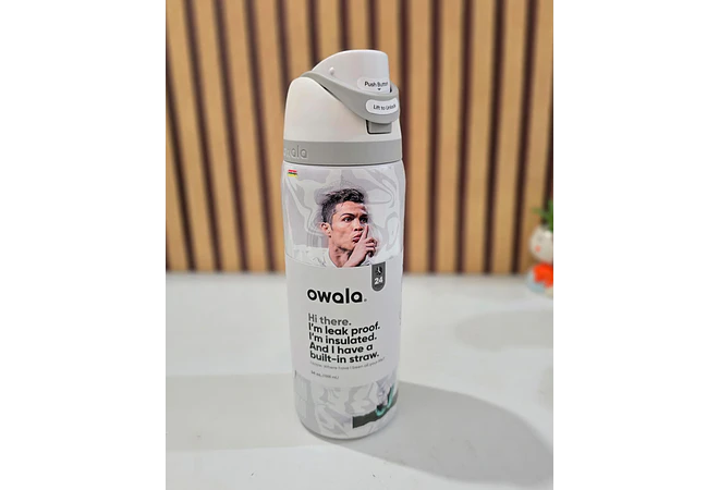 TERMO FREESIP OWALA DISEÑO CRISTIANO Y MESSI DE 1000ML MUNDIAL MOD# LML-066 ⚽