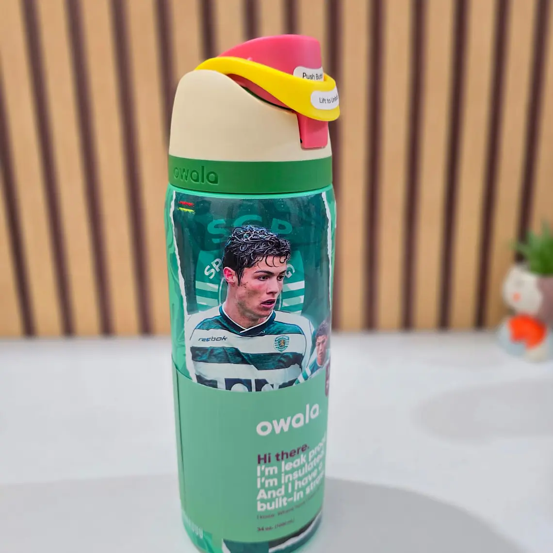 TERMO FREESIP OWALA DISEÑO CRISTIANO Y MESSI DE 1000ML MUNDIAL MOD# LML-066 ⚽ 14