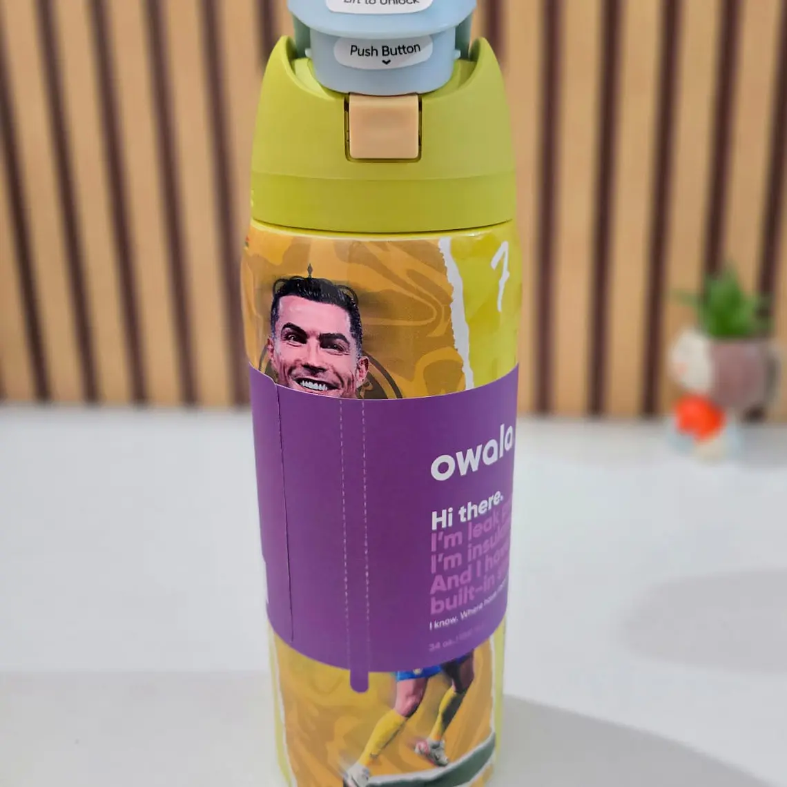 TERMO FREESIP OWALA DISEÑO CRISTIANO Y MESSI DE 1000ML MUNDIAL MOD# LML-066 ⚽ 15