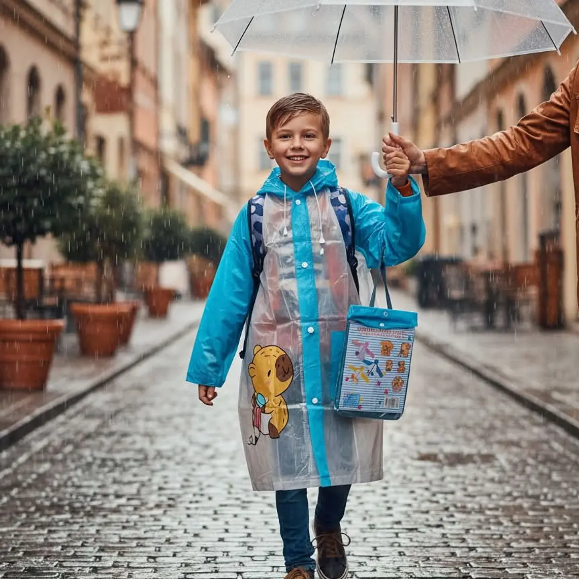 IMPERMEABLE INFANTIL DISEÑO CAPYBARA MOD #TTN-208 2