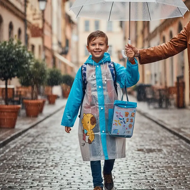 IMPERMEABLE INFANTIL DISEÑO CAPYBARA MOD #TTN-208 2