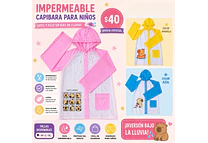IMPERMEABLE INFANTIL DISEÑO CAPYBARA MOD #TTN-208