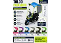 TOLDO PARA MOTO (COLORES LISOS CON CONTORNO FOSFORESCENTE) MOD #HF304001