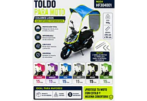 TOLDO PARA MOTO (COLORES LISOS CON CONTORNO FOSFORESCENTE) MOD #HF304001