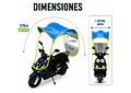 TOLDO PARA MOTO (COLORES LISOS CON CONTORNO FOSFORESCENTE) MOD #HF304001