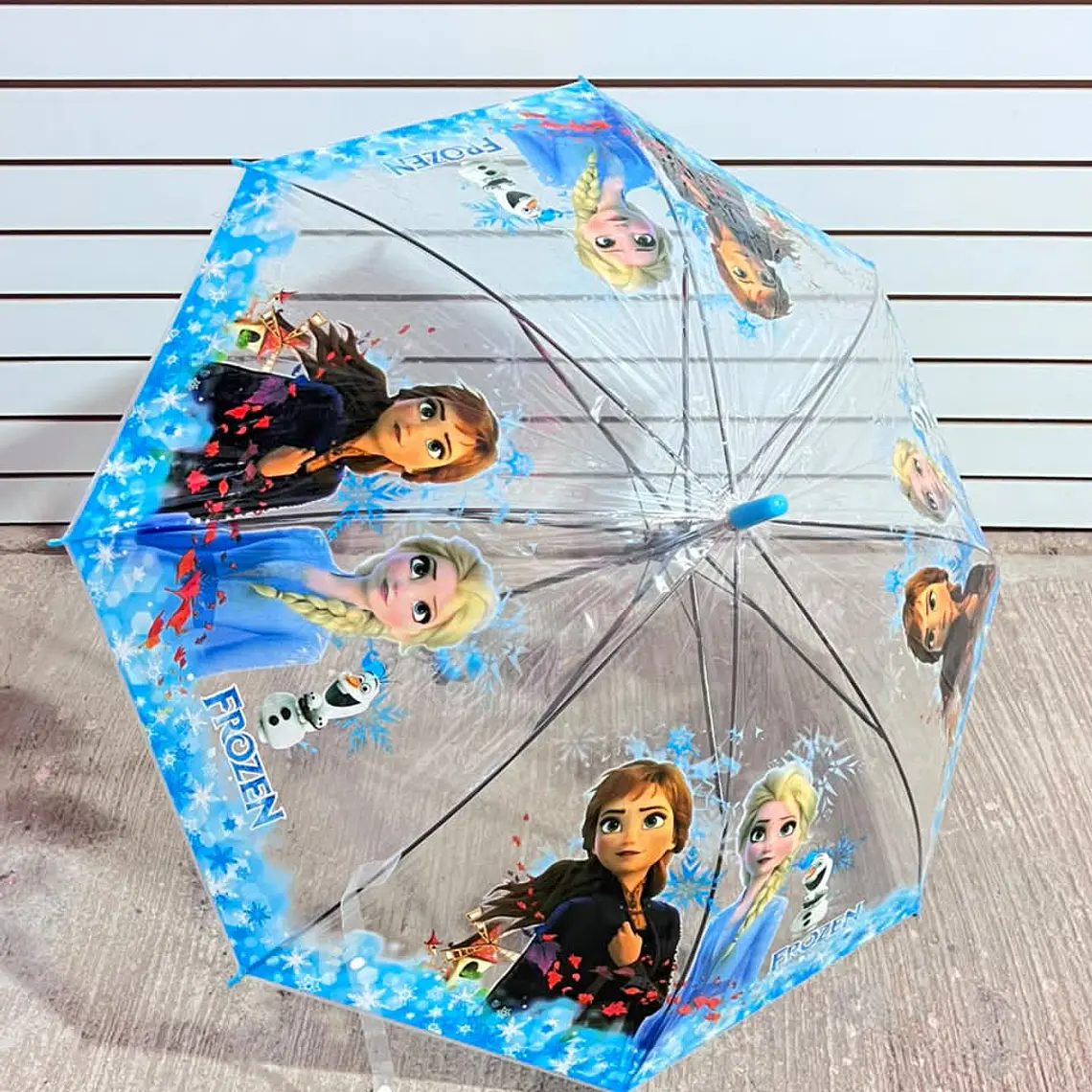 SOMBRILLA TRANSPARENTE  PLASTICO NIÑOS PERSONAJES MOD# 02 5