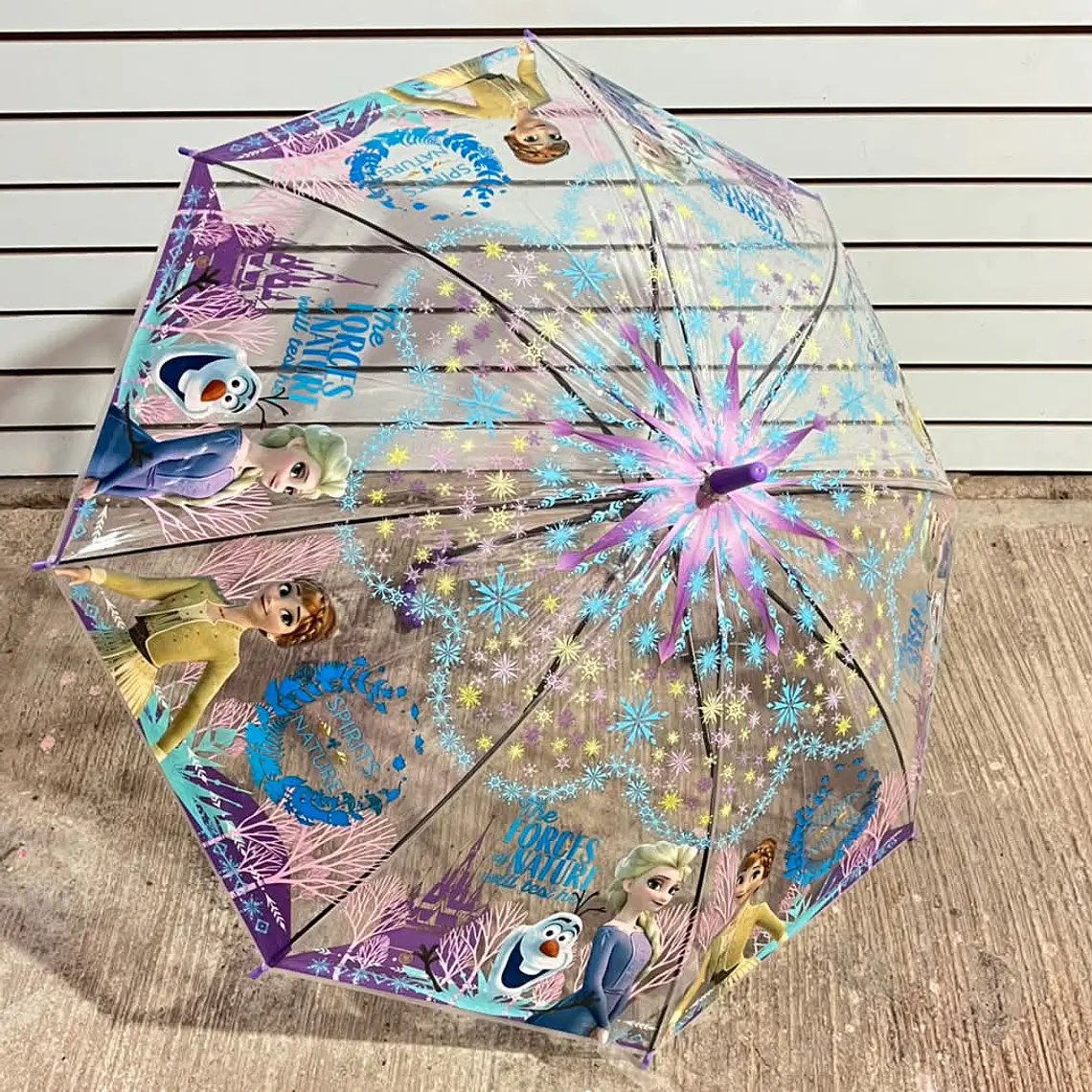 SOMBRILLA TRANSPARENTE  PLASTICO NIÑOS PERSONAJES MOD# 02 11
