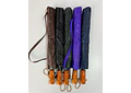 ☔SOMBRILLA JUMBO AUTOMÁTICA CON MACANA TIPO MADERA DE BOLSILLO COLORES LISOS MOD# S-3L 🌧️