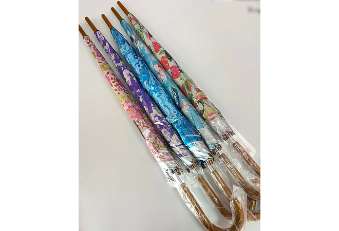 SOMBRILLA  MEDIANA ESTAMPADA FLORES MOD# S-25F