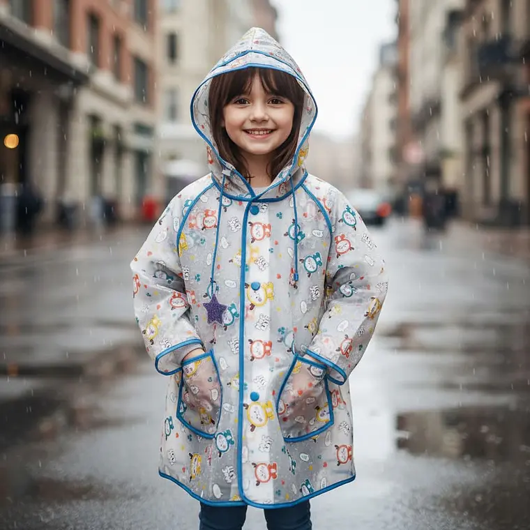IMPERMEABLE PARA NIÑOS  EXECELENTE CALIDA  ESTAMPADO ANIMALITOS DE 2 A 8 AÑOS MOD# A071 2