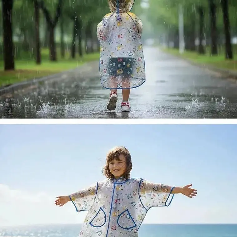 IMPERMEABLE PARA NIÑOS  EXECELENTE CALIDA  ESTAMPADO ANIMALITOS DE 2 A 8 AÑOS MOD# A071 4