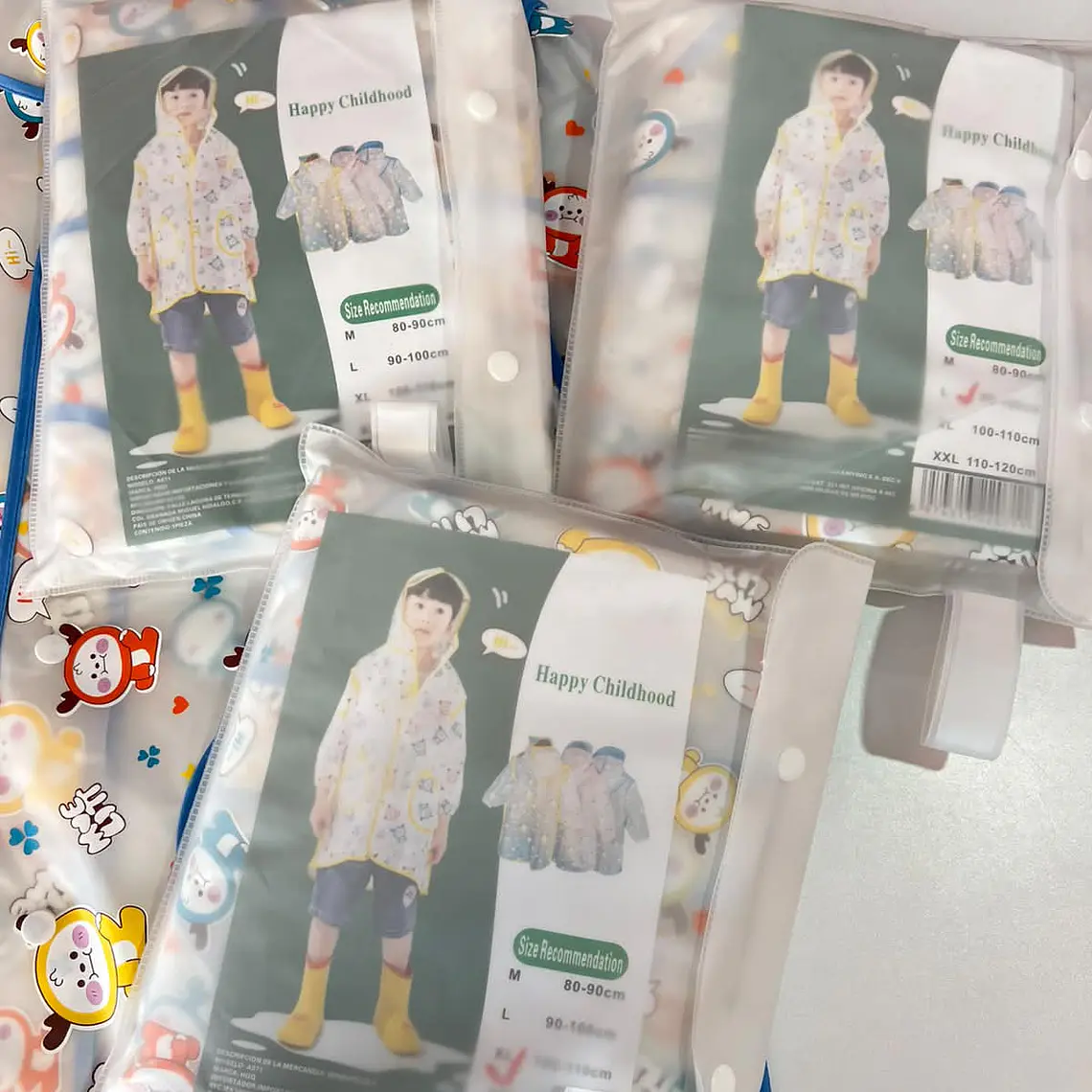 IMPERMEABLE PARA NIÑOS  EXECELENTE CALIDA  ESTAMPADO ANIMALITOS DE 2 A 8 AÑOS MOD# A071 11