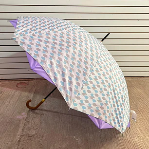 SOMBRILLA JUMBO CON 16 VARILLAS ,DOBLE FORRO MANGO DE MADERA VARIOS ESTAMPADOS MOD# S-33