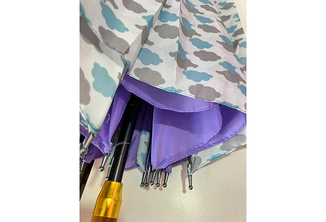 SOMBRILLA JUMBO CON 16 VARILLAS ,DOBLE FORRO VARIOS ESTAMPADOS MOD# S-33