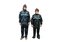 IMPERMEABLE CHAMARRA Y PANTALÓN FRANJA GRIS REFLEJANTE  TIPO PLASTICO MOD# 108