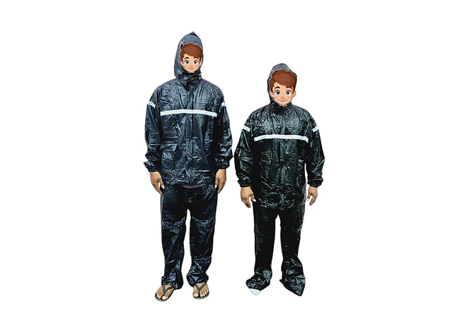 IMPERMEABLE CHAMARRA Y PANTALÓN HGQ FRANJA AMARILLA REFLEJANTE MOD# IMO22
