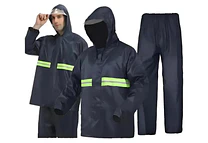 IMPERMEABLE CHAMARRA Y PANTALÓN HGQ FRANJA AMARILLA REFLEJANTE MOD# IMO22