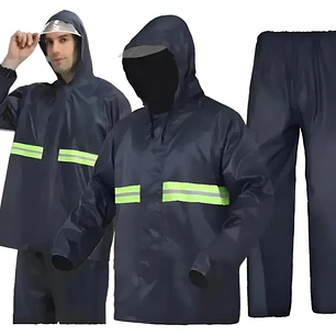 IMPERMEABLE CHAMARRA Y PANTALÓN HGQ FRANJA AMARILLA REFLEJANTE MOD# IMO22