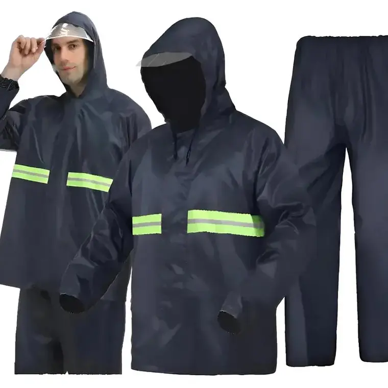 IMPERMEABLE CHAMARRA Y PANTALÓN HGQ FRANJA AMARILLA REFLEJANTE MOD# IMO22 1