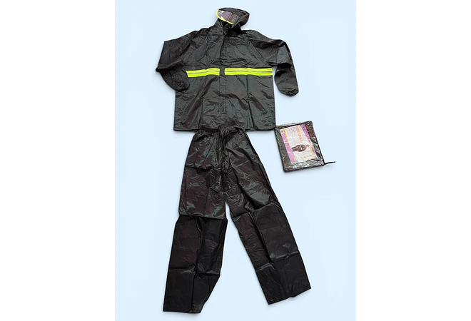 IMPERMEABLE CHAMARRA Y PANTALÓN HGQ FRANJA AMARILLA REFLEJANTE MOD# IMO22