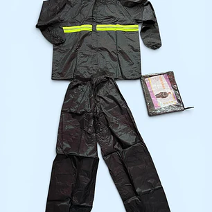 IMPERMEABLE CHAMARRA Y PANTALÓN HGQ FRANJA AMARILLA REFLEJANTE MOD# IMO22