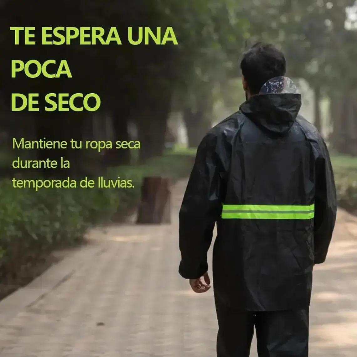 IMPERMEABLE CHAMARRA Y PANTALÓN HGQ FRANJA AMARILLA REFLEJANTE MOD# IMO22 5