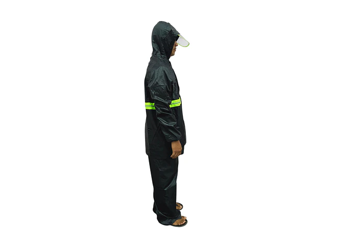 IMPERMEABLE CHAMARRA Y PANTALÓN HGQ FRANJA AMARILLA REFLEJANTE MOD# IMO22