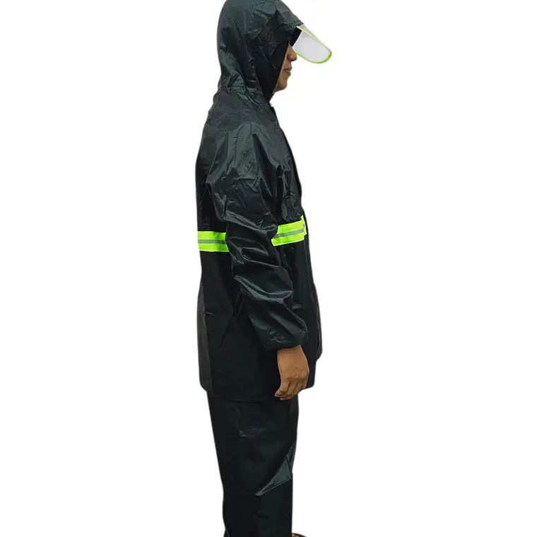 IMPERMEABLE CHAMARRA Y PANTALÓN HGQ FRANJA AMARILLA REFLEJANTE MOD# IMO22 8