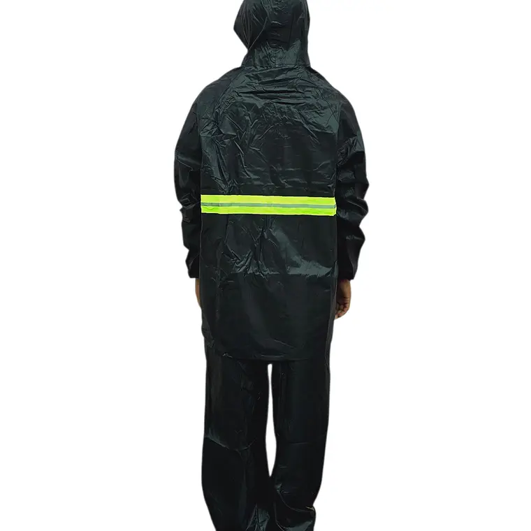 IMPERMEABLE CHAMARRA Y PANTALÓN HGQ FRANJA AMARILLA REFLEJANTE MOD# IMO22 12