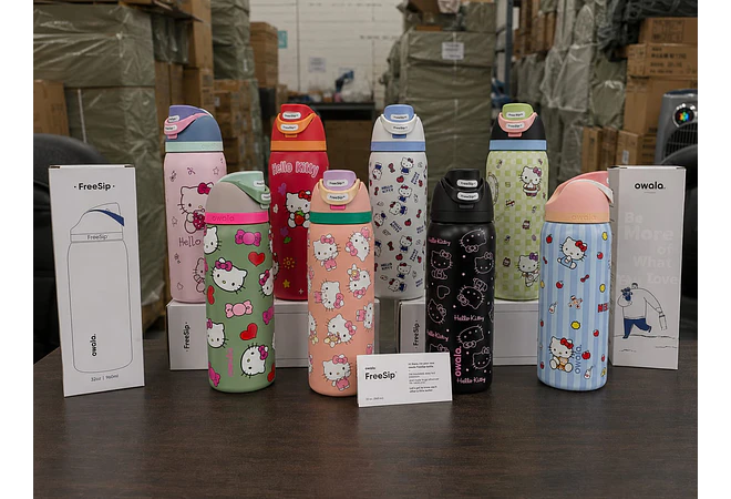 TERMO OWALA FREESIP DISEÑO HELLO KITTY DE 945ML MOD# KIT-610🥤🍋‍🟩