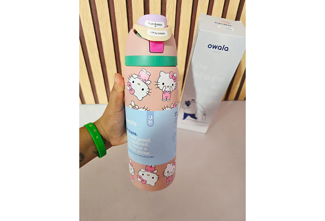 TERMO OWALA FREESIP DISEÑO HELLO KITTY DE 945ML MOD# KIT-610🥤🍋‍🟩