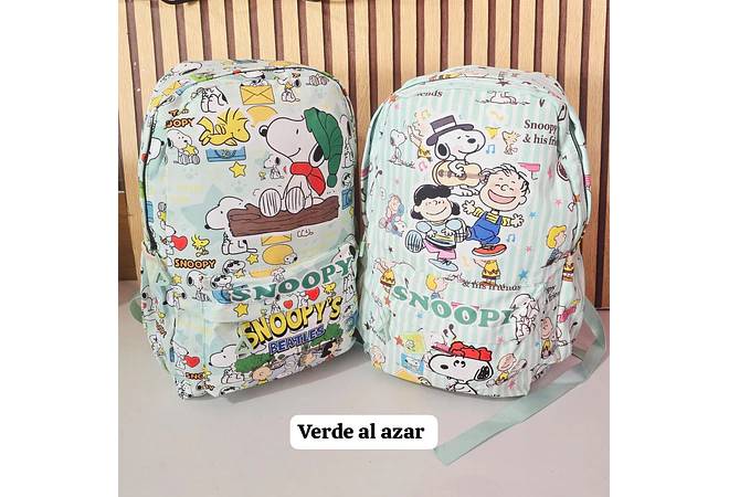 MOCHILA JUVENIL DISEÑO SNOOPY MOD# SN-12