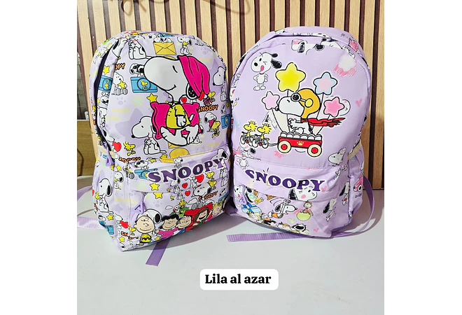 MOCHILA JUVENIL DISEÑO SNOOPY MOD# SN-12