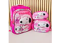 COMBO MOCHILA CON LUZ LED ADAPTABLE AL CARRITO+ LONCHERA + LAPICERA DISEÑOS PARA NIÑAS (PRIMARIA) MOD# 2602