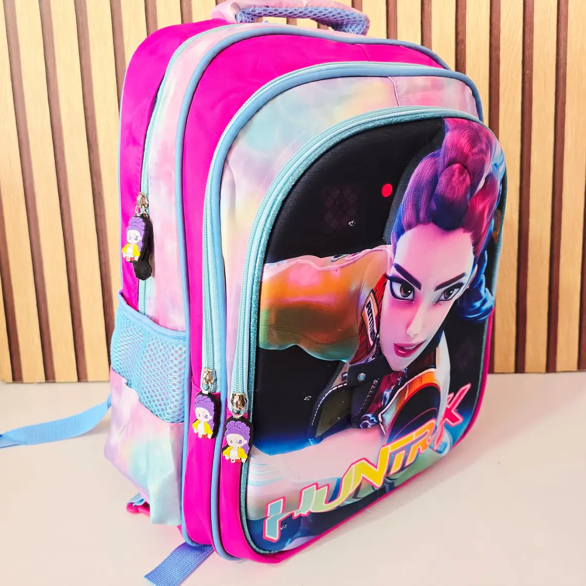 COMBO MOCHILA CON LUZ LED ADAPTABLE AL CARRITO+ LONCHERA + LAPICERA DISEÑOS PARA NIÑAS (PRIMARIA) MOD# 2602 7
