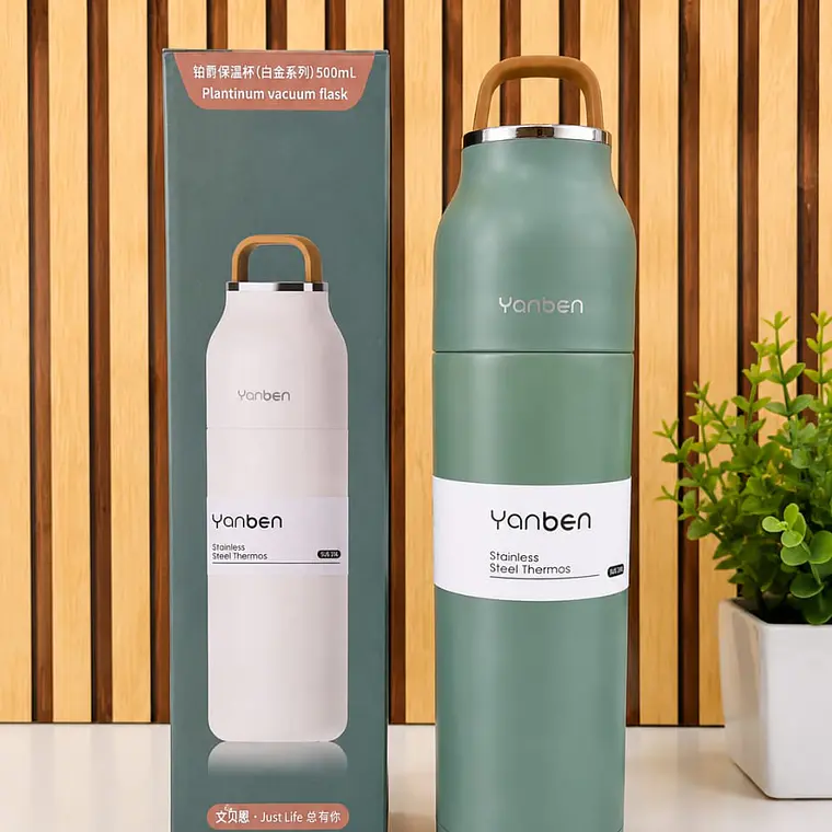 TERMO 500ML YANBEN CAJITA VERDE 7