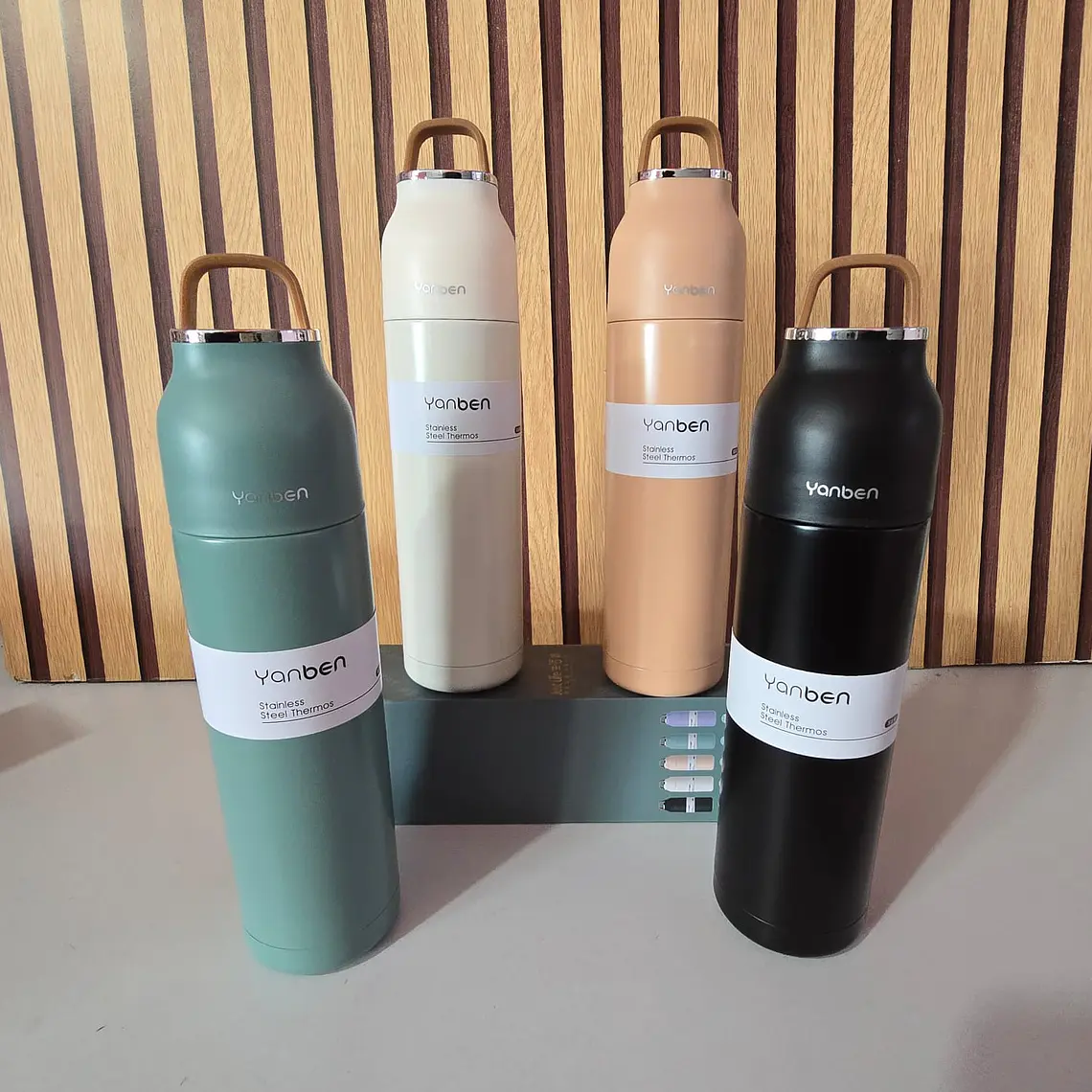 TERMO 500ML YANBEN CAJITA VERDE 9