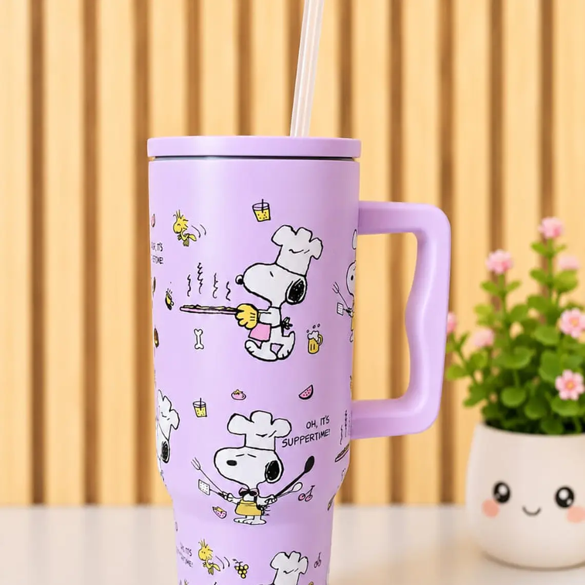 TERMO CON AGARRADERA SNOOPY MOD #26-TERMO-008 4