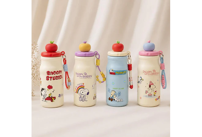 TERMO 450ML DISEÑO SNOOPY TAPA MANZANA 3D MOD #26-Termo-007