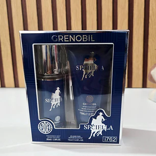 SET DE FRAGANCIA + CREMA SPICIELA GRENOBIL PARA CABALLERO (AZUL)MOD# i762