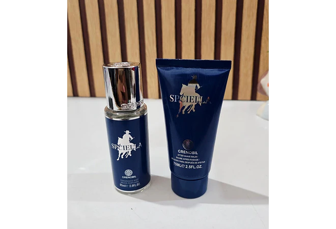 SET DE FRAGANCIA + CREMA SPICIELA GRENOBIL PARA CABALLERO (AZUL)MOD# i762